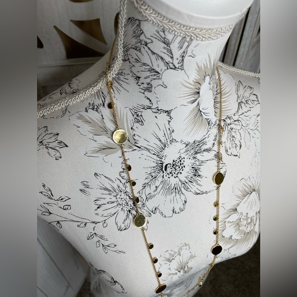 New! Kate Spade NY gold plated circle disk station necklace - Picture 3 of 4